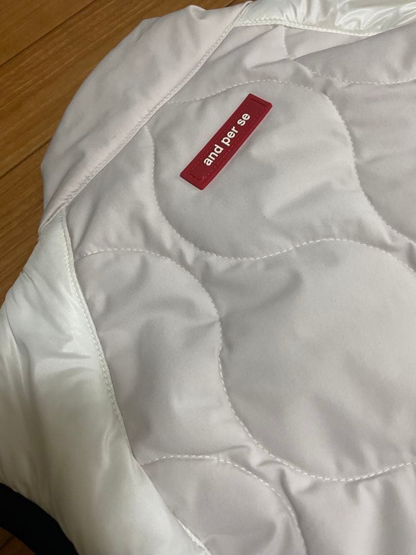 美品⭐︎and per seアンパスィ　ベストワンピースＬマスターバニー白ベージュ