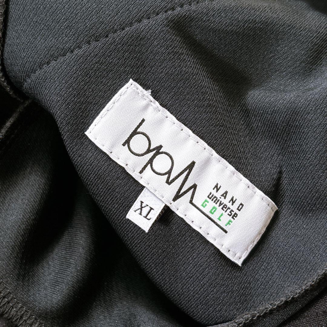【メンズ XL⭐️美品】ナノユニバースゴルフ　パンツ　黒　大きめ