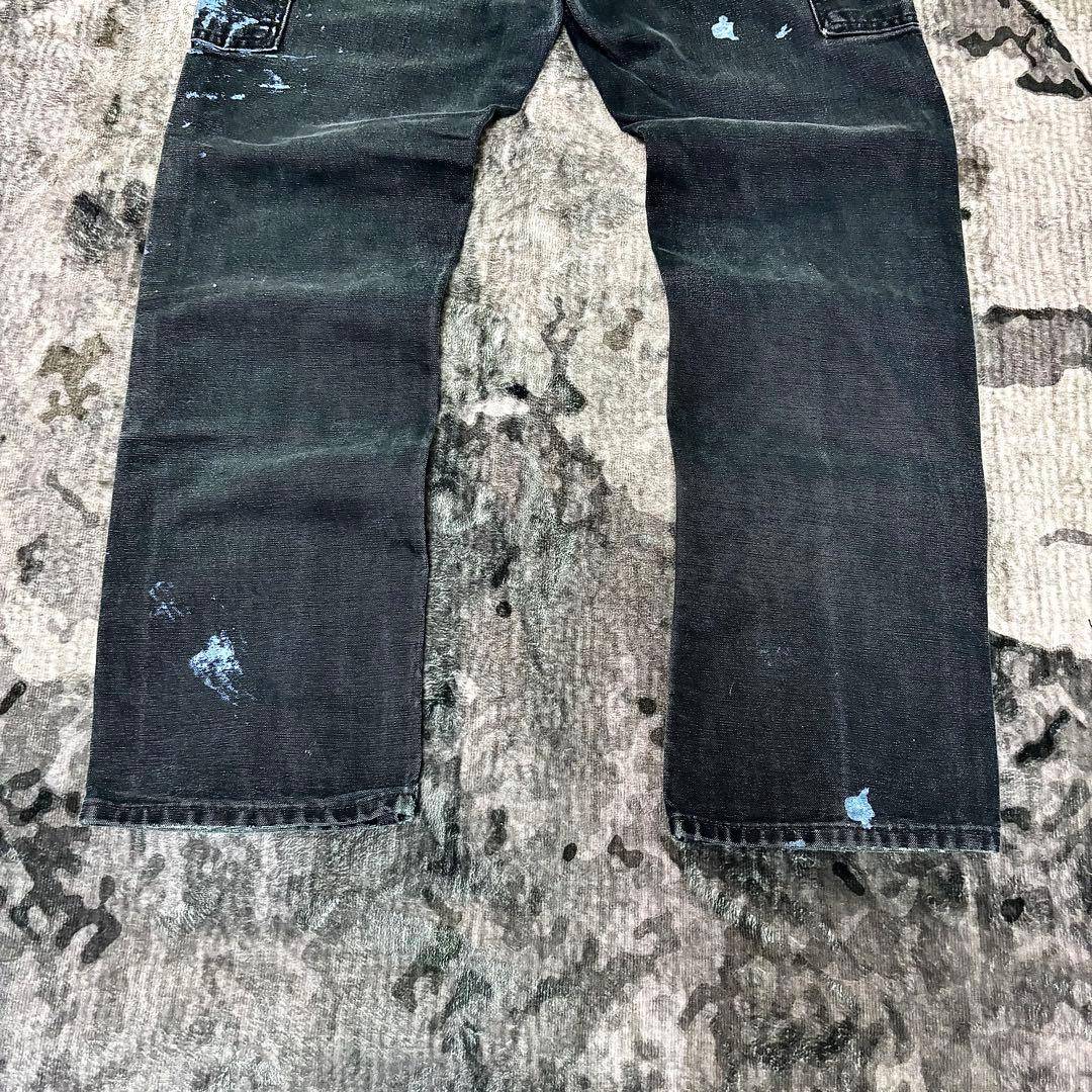 コメ欄セール！超スペシャル 一点物USA製ヘルメッツ ブルーペンキ 28×32