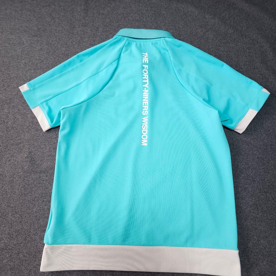極美品 TFW49 半袖ゴルフポロシャツ M ミントグリーン ロゴネーム