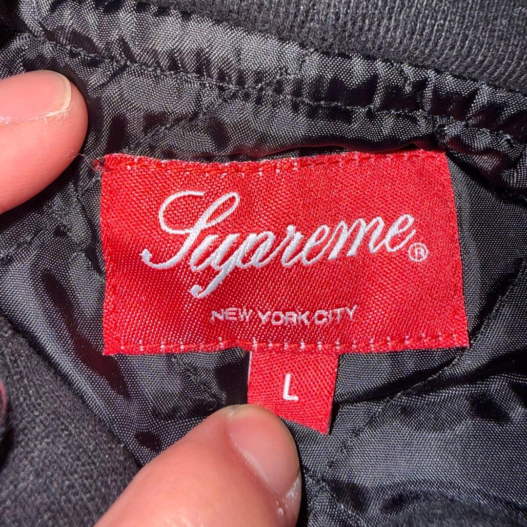 Supreme Fleece Hooded Denim Shirt ブラック L