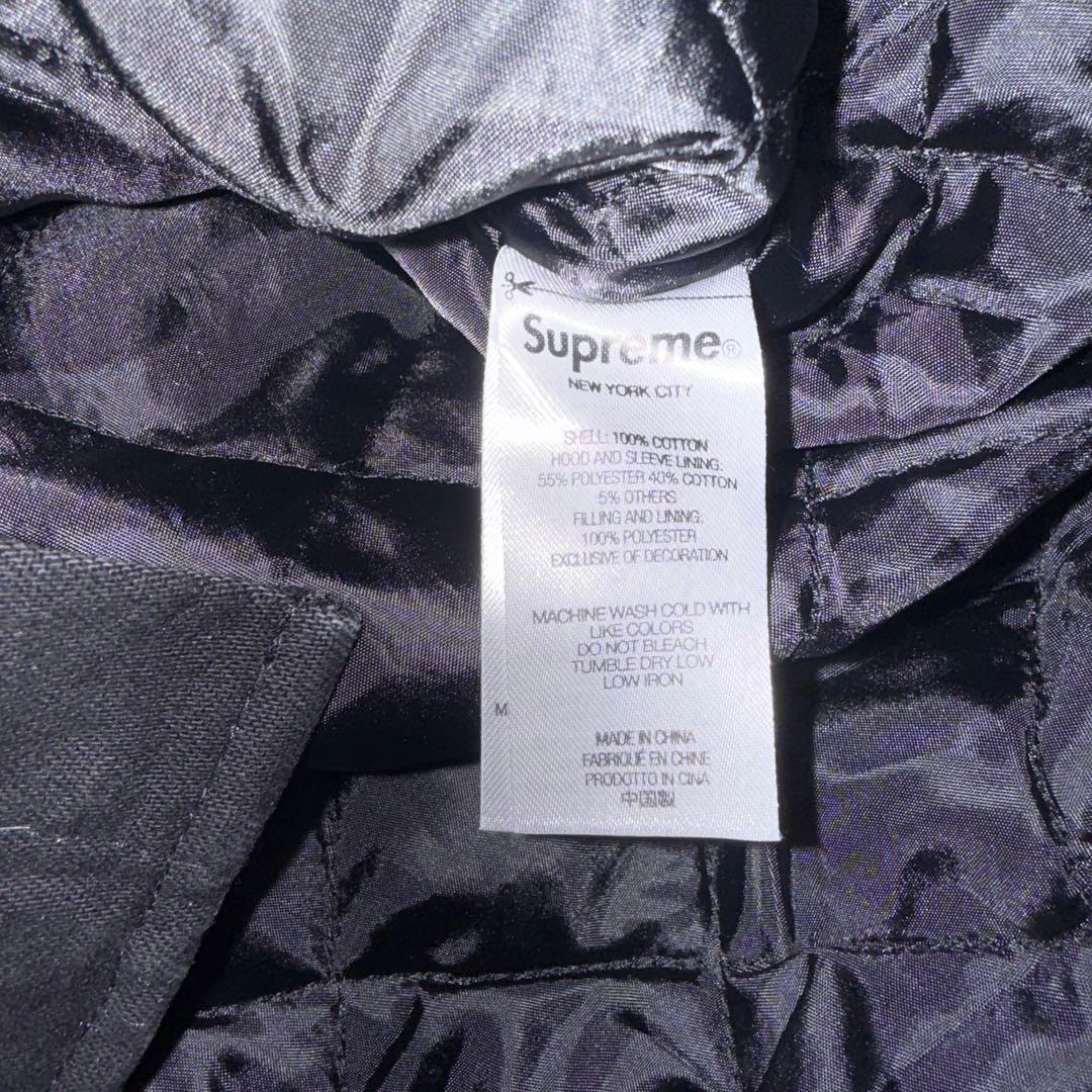 Supreme Fleece Hooded Denim Shirt ブラック L