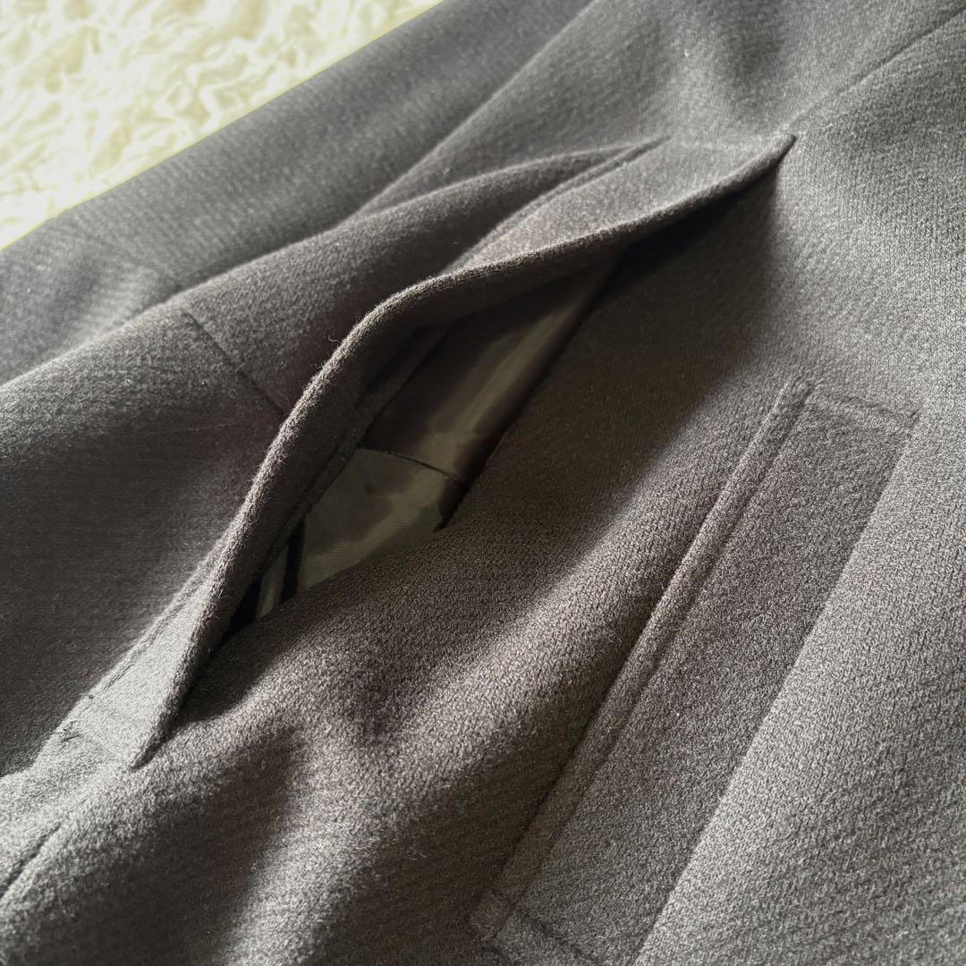 美品 大きいサイズ &LOVE フレアポンチョコート ブラック 3L