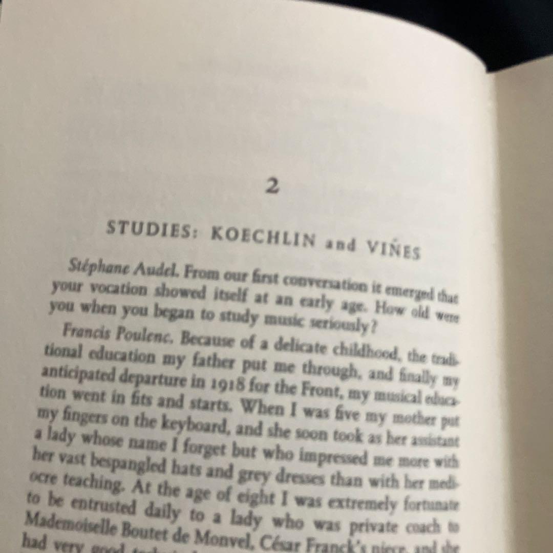 フランシス・プーランク My Friends and Myself