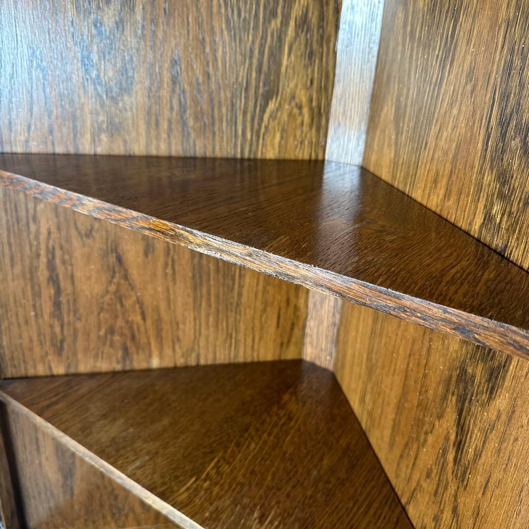 オランダ製 アンティーク コーナー キャビネット 本棚 食器棚 飾り棚 s2※