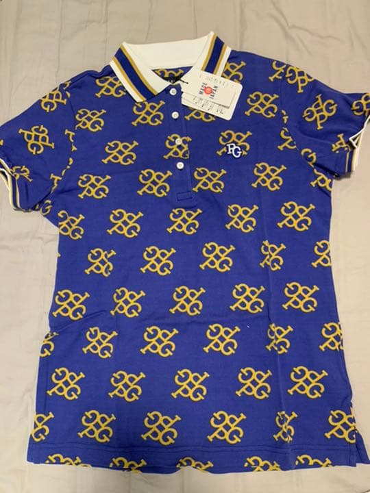 PG モノグラム総柄◆半袖ポロ