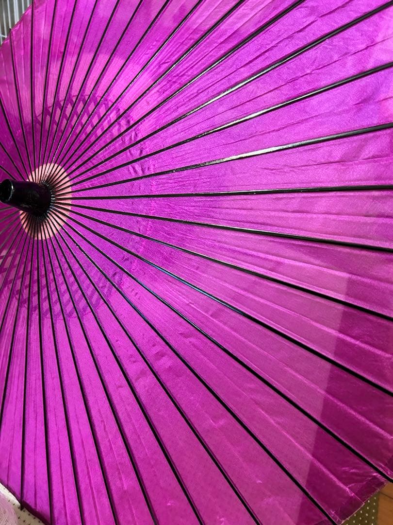 ヴィンテージ　和傘　幅約90㌢弱　ピンク