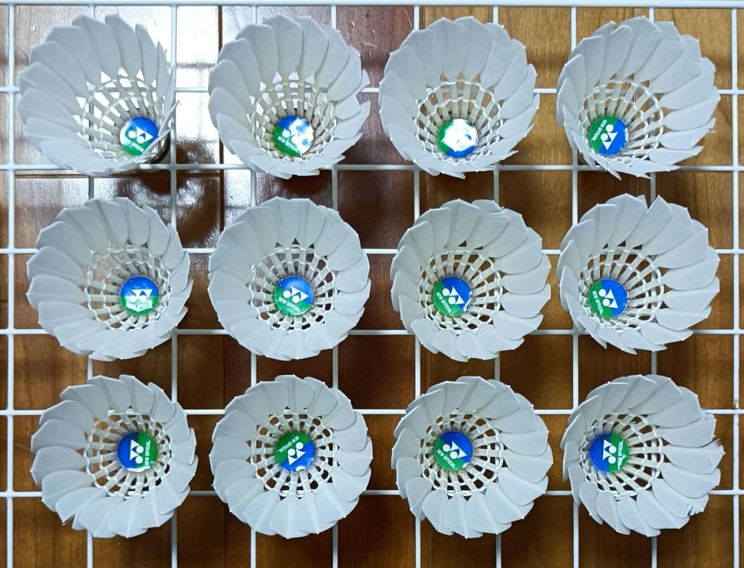 ほ*る様 ヨネックス ニューオフィシャル 傷有り基礎羽根 10ダース 中古 シャ