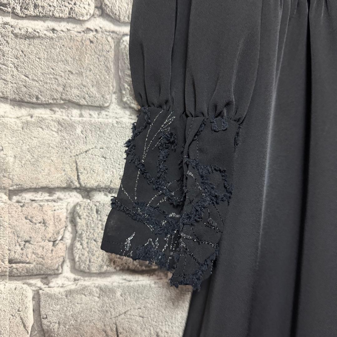 【美品】HARE　シアーシシュウキリカエワンピース　ブラック　オケージョン