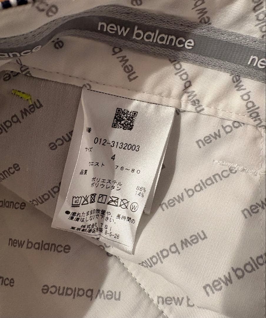 New Balance ゴルフパンツ 半ズボン　サイズ4 ホワイト/ブラック