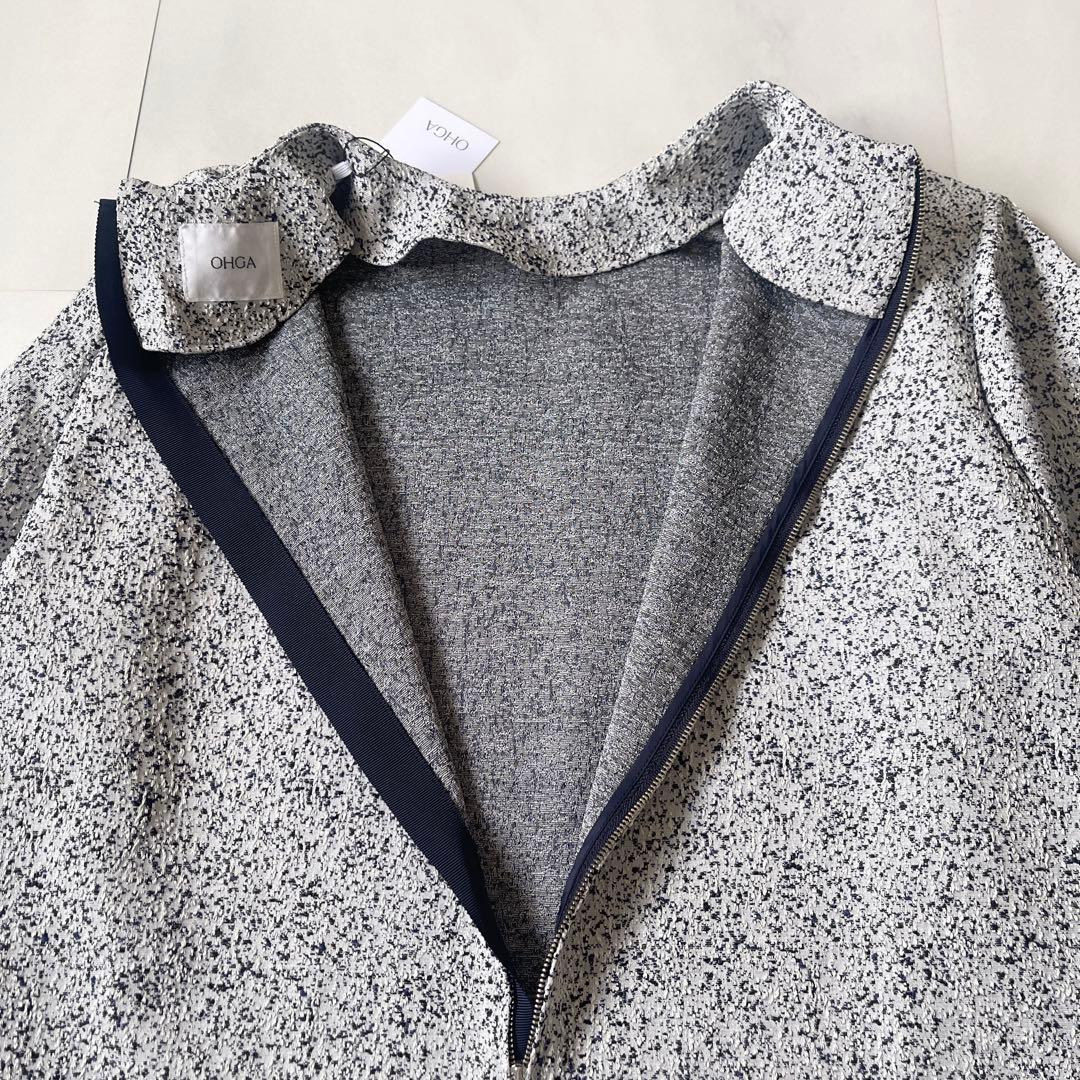 新品タグ付き OHGA オオガ ジャガードトップス グレー フリー 完売人気商品