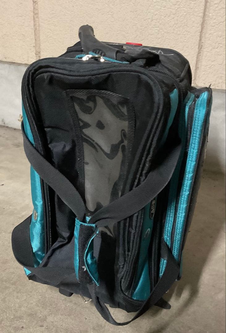 ABS社2ボールキャスターキャリーバック　ターコイズ(usedAA)