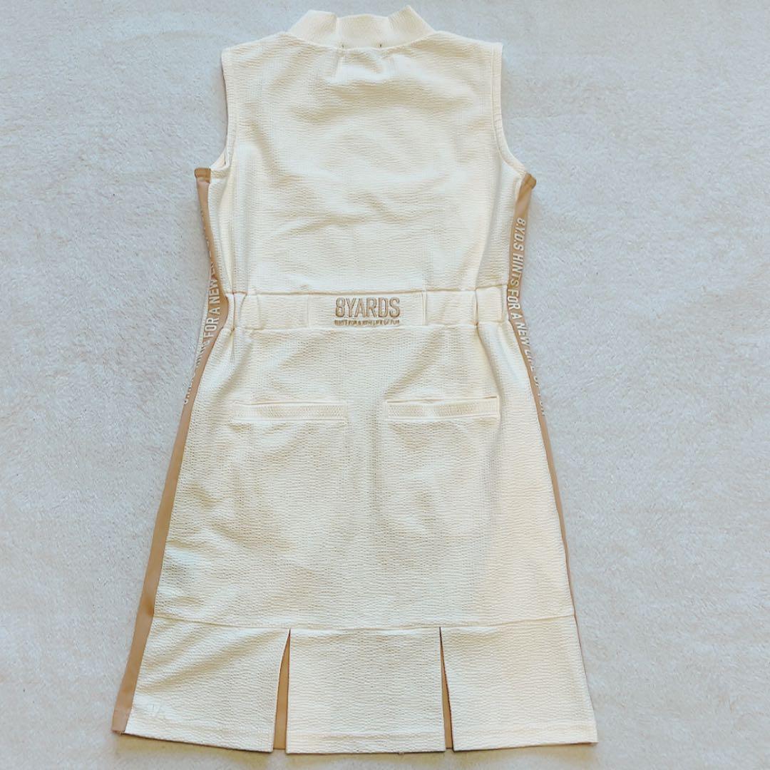 美品　近年　8YARDS ハチヤーズ　モックネック　ワンピース シアサッカー