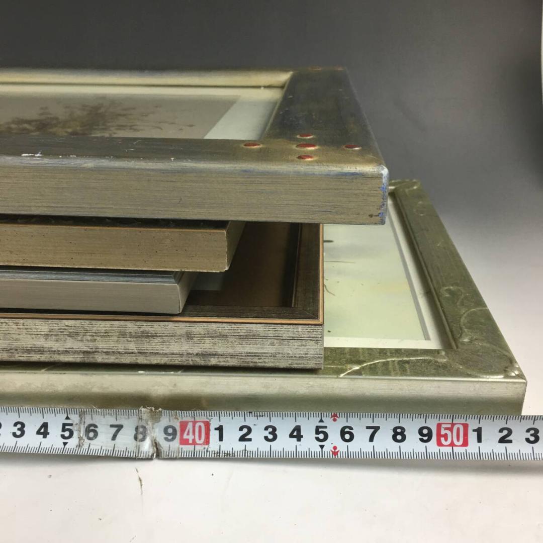 アンティーク 額縁 アートフラワー 押花 まとめて5点 デッサン