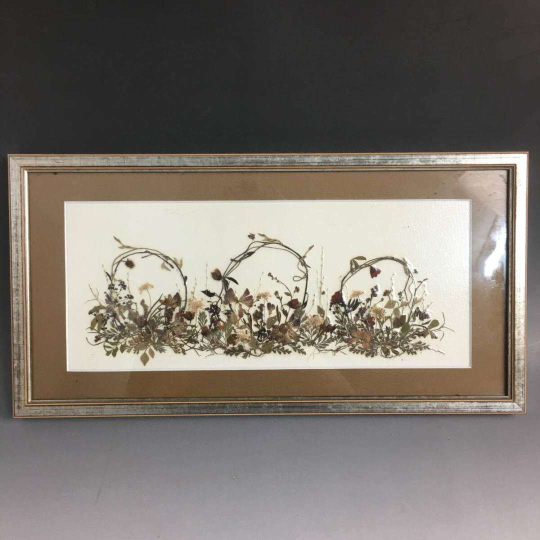 アンティーク 額縁 アートフラワー 押花 まとめて5点 デッサン