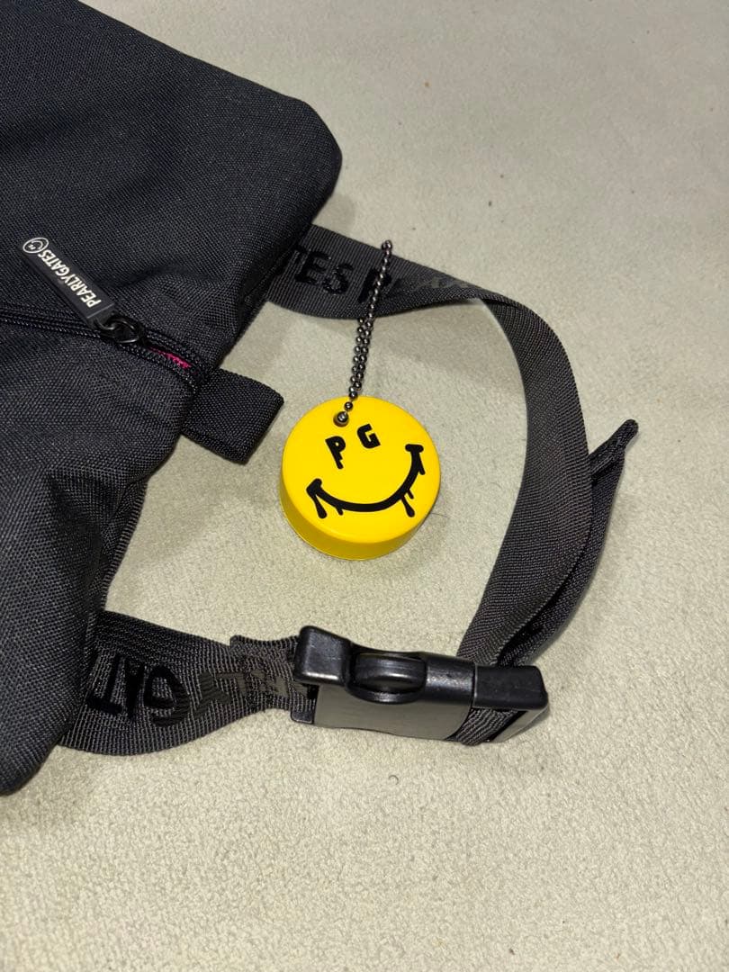 （超美品）パーリーゲイツ、pink&black、ペイントロゴ、シューズケース