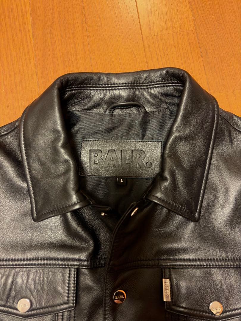 BALR. LEATHER TRUCKER JACKET Lサイズ