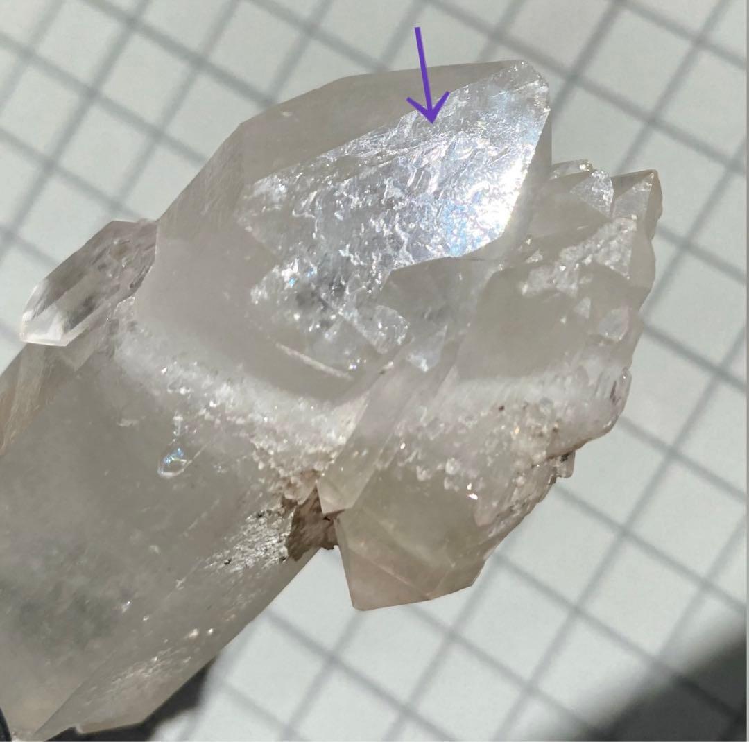 ホワイトファントム クォーツ 両剣水晶　アバンダンス 虹入 ダブルポイント天然石