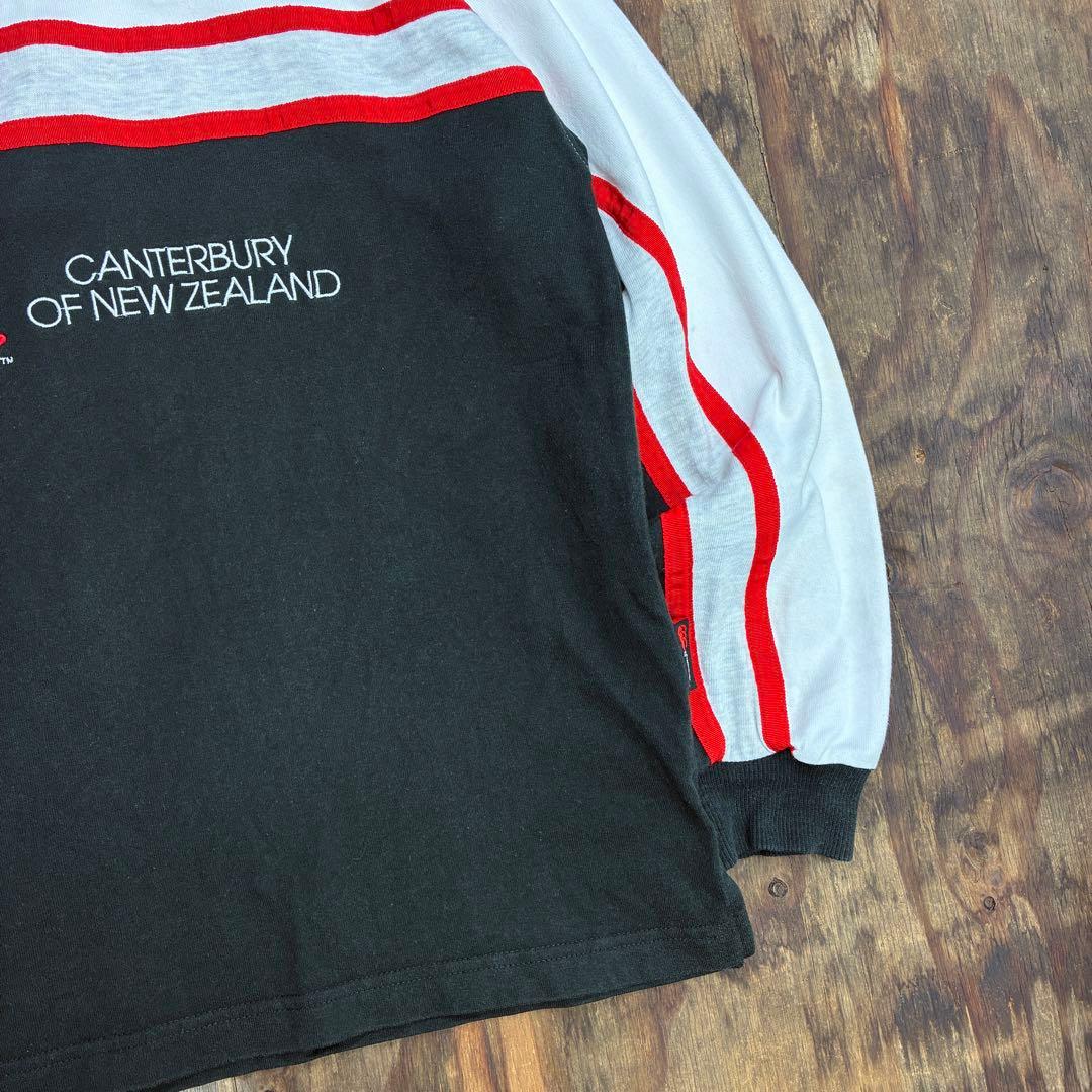 90s CANTERBURY ラガーシャツ オールブラックス ユニフォーム