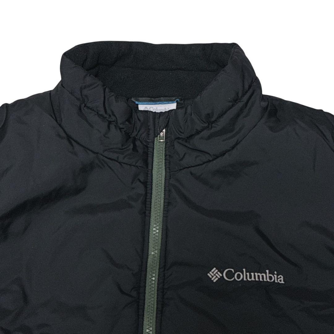 【美品】Columbia コロンビア ダウンベスト 2XL相当 黒×緑