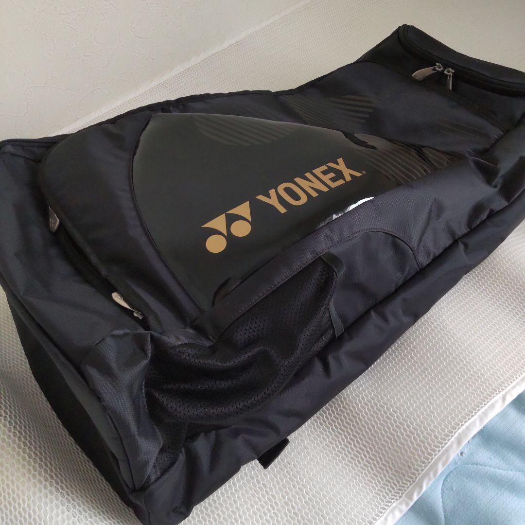 YONEX テニス バトミントン　ラケットリュックバッグ 黒/黄！頻度少目美品！