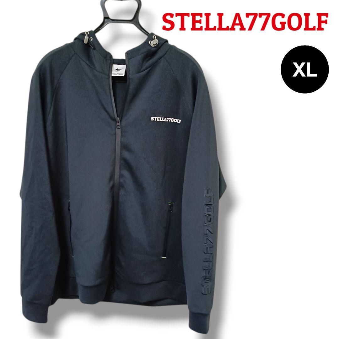 【高品質】STELLA77GOLF フルジップパーカー XLブラックメンズゴルフ