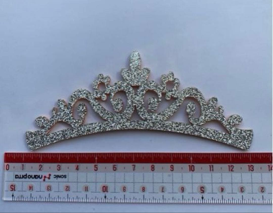 ティアラ　フェルト　髪飾り　シルバーS 新体操バレエ社交ダンス発表会　幼児帽飾り