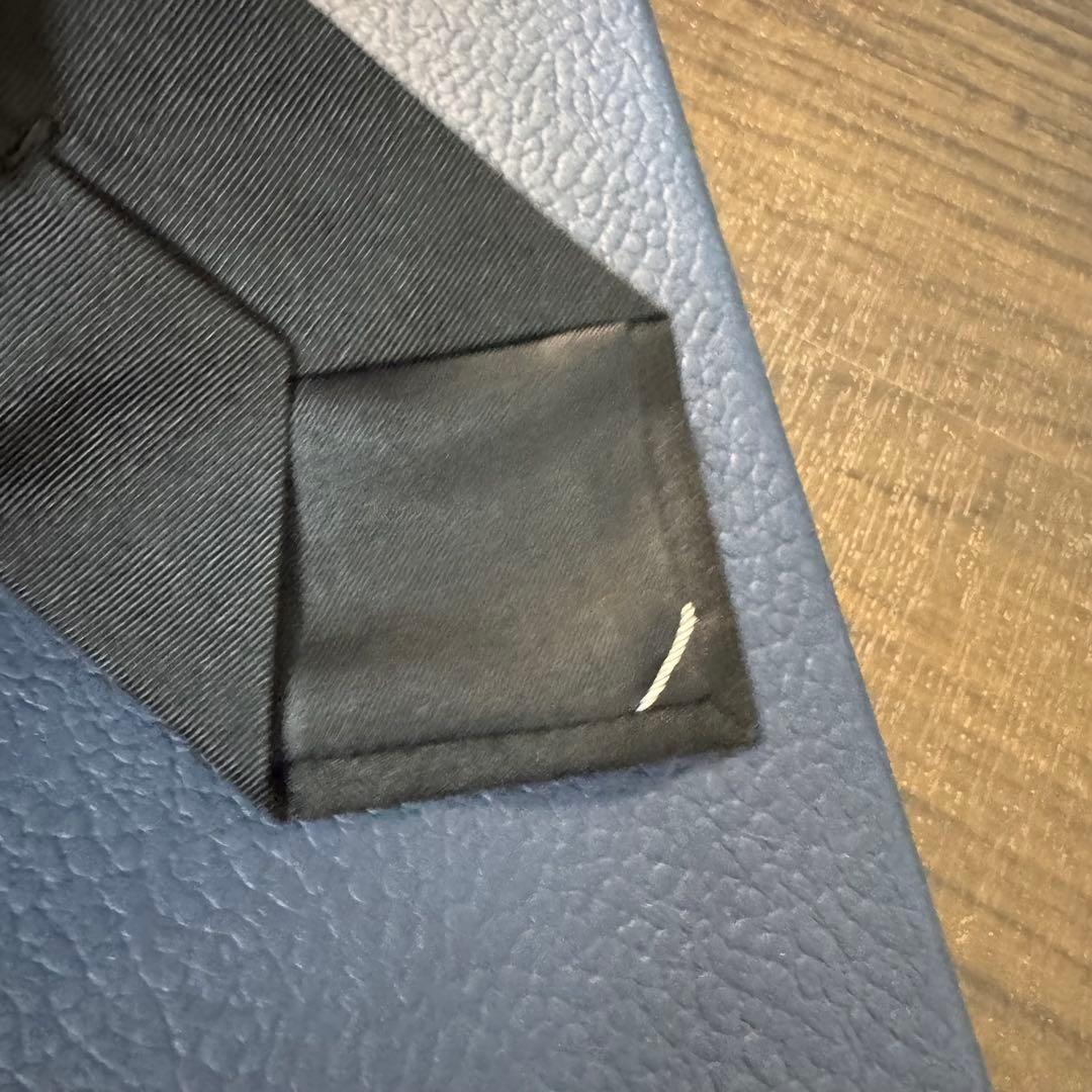 未使用タグ付 Dior ディオールオム ロゴ刺繍 ネクタイ ナローソリッドタイ