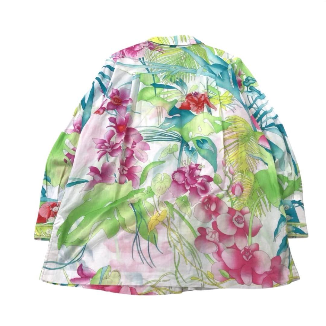 【日本製】LEONARD 長袖シャツ マルチカラー 花柄 11号