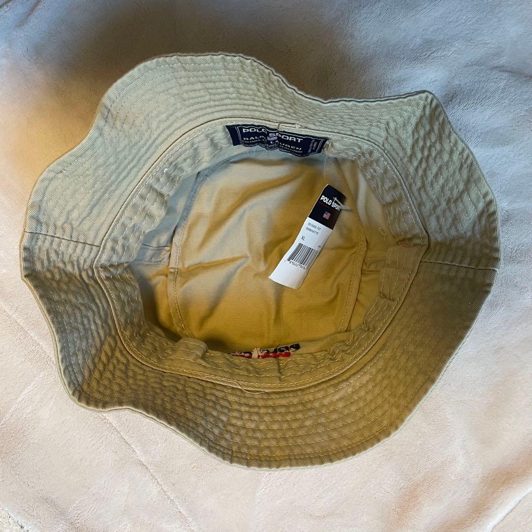 POLO SPORT デットスットク バケットハット ベージュ ポロスポーツ