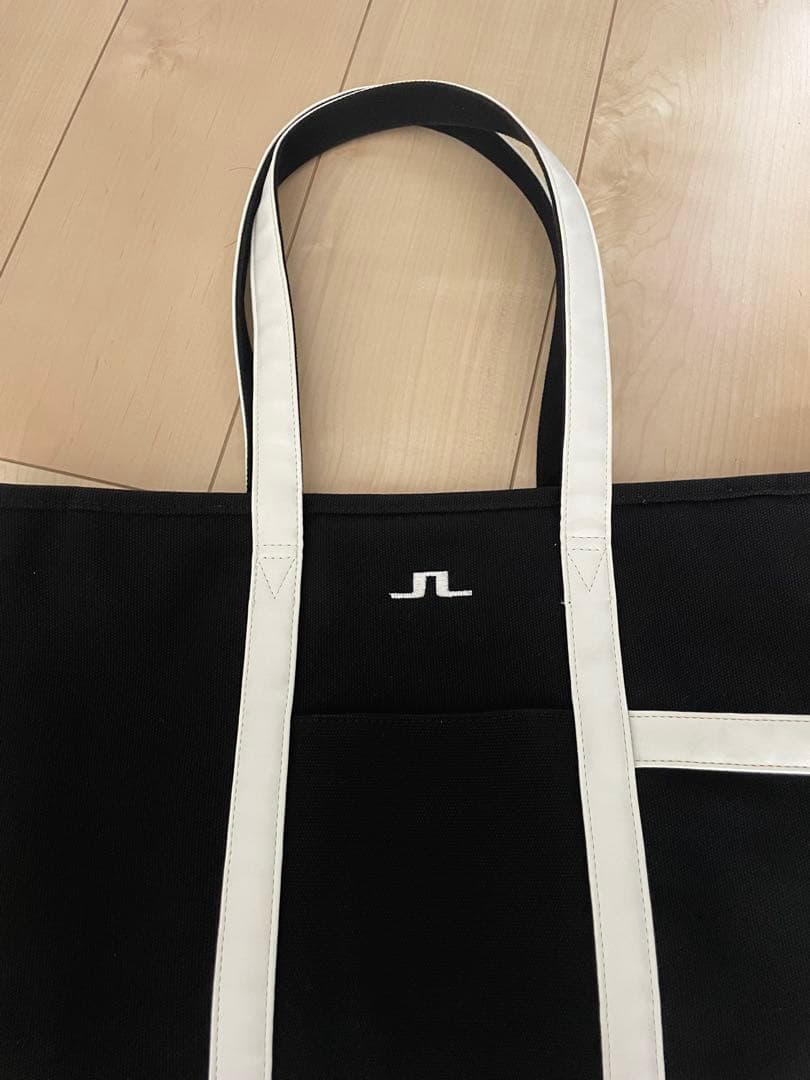 ジェイリンドバーグ　ゴルフ　キャンバストートバッグ 黒/白