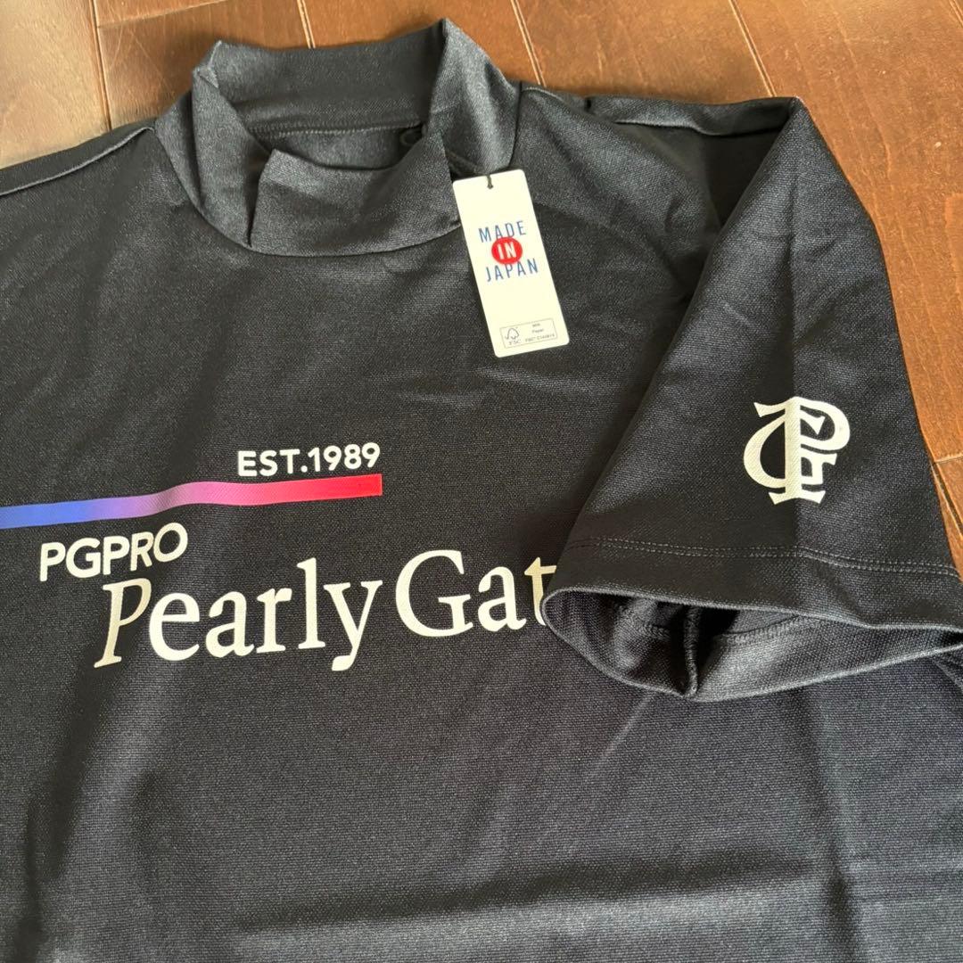 パーリーゲイツ　PGPRO ベア鹿子モックネック　濃紺サイズ4