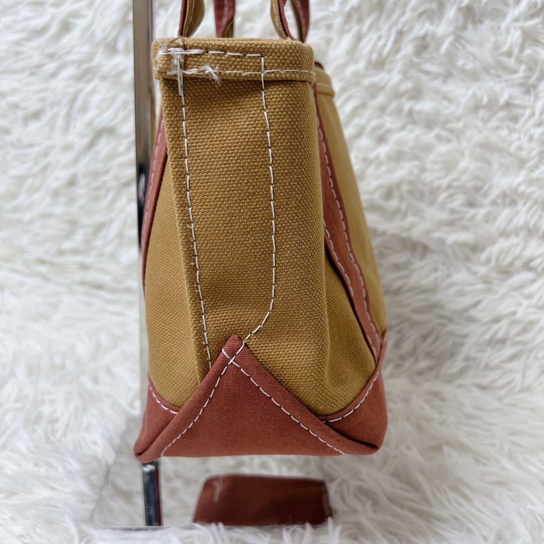 L.L.Bean トートバッグ ミニ キャンバス USA製ベージュ×ブラウン