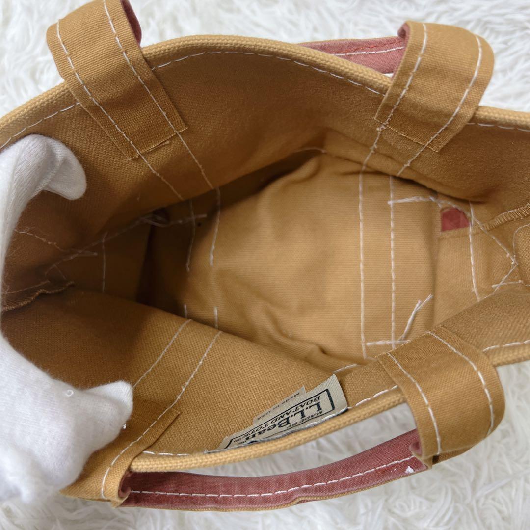 L.L.Bean トートバッグ ミニ キャンバス USA製ベージュ×ブラウン