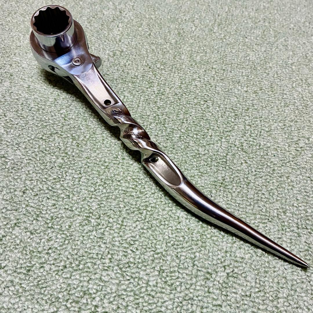 TOPシノツイストラチェットレンチステンレス17/21ツイスト加工シノ先加工磨き