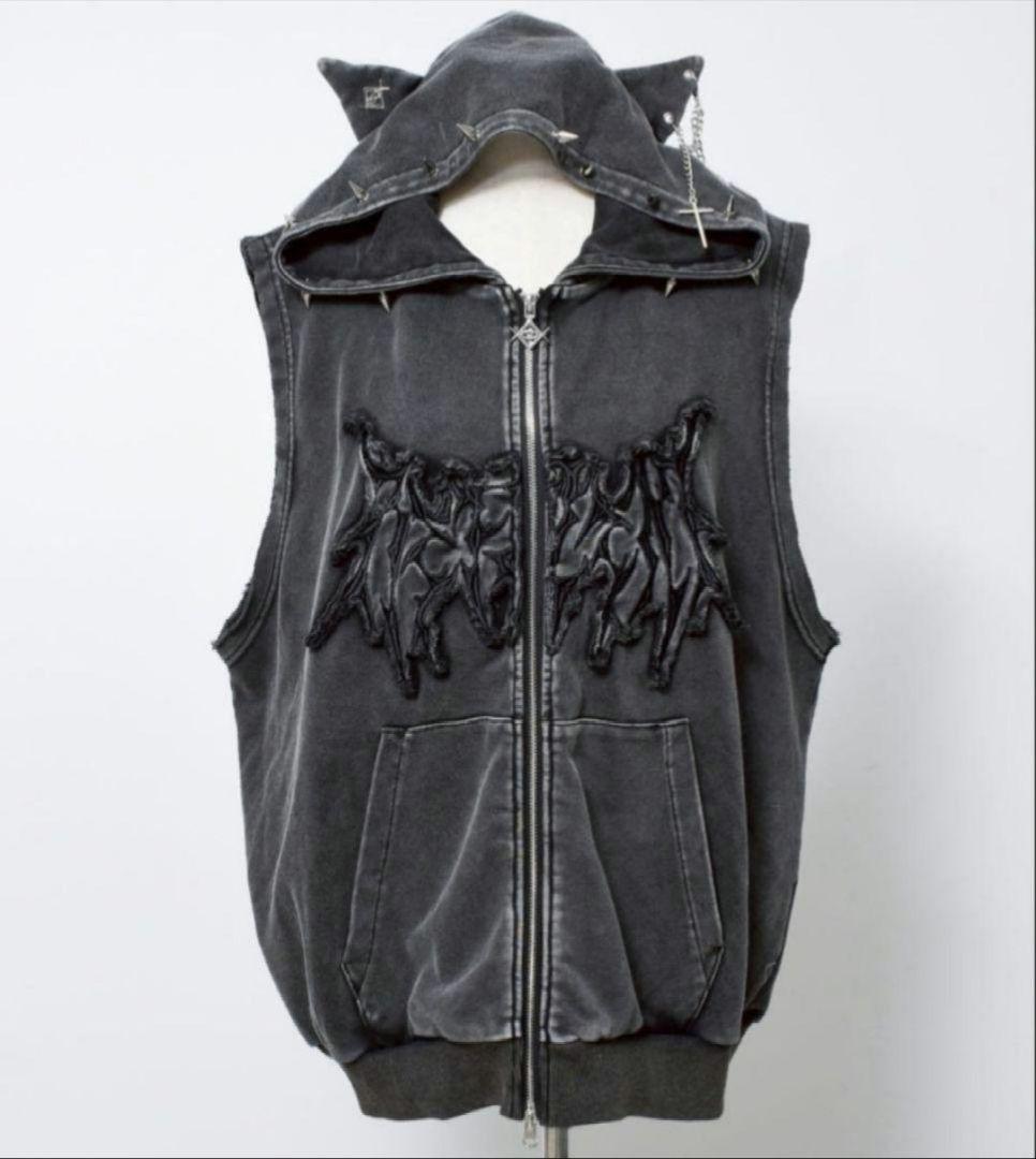 新品未使用タグ付き✨️完売REFLEM猫耳パンクノースリパーカーメンズもオッケー