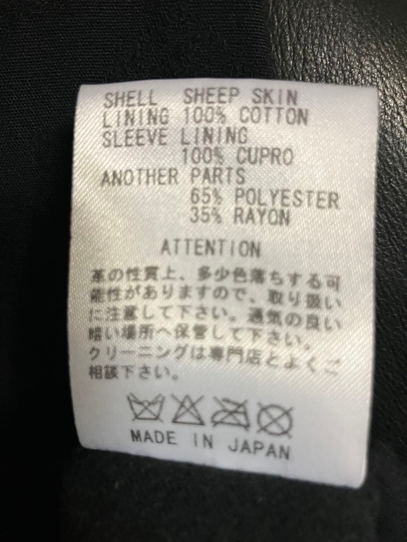 ルードギャラリー　レザーMOTORCYCLE JKT-SINGLE サイズ2