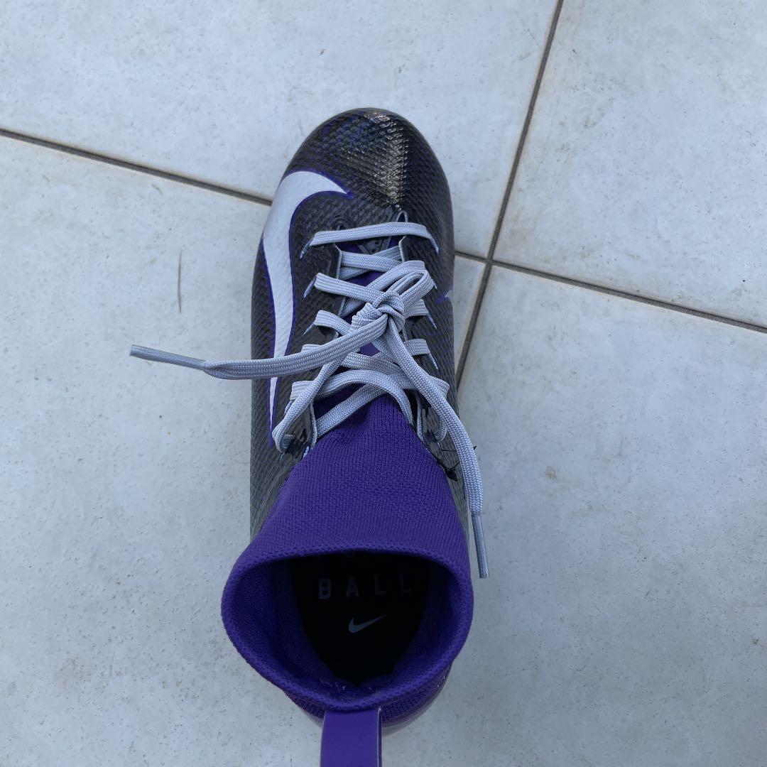 サッカー スパイク ナイキ 紫 ハイカット オーダーメイド 新品未使用