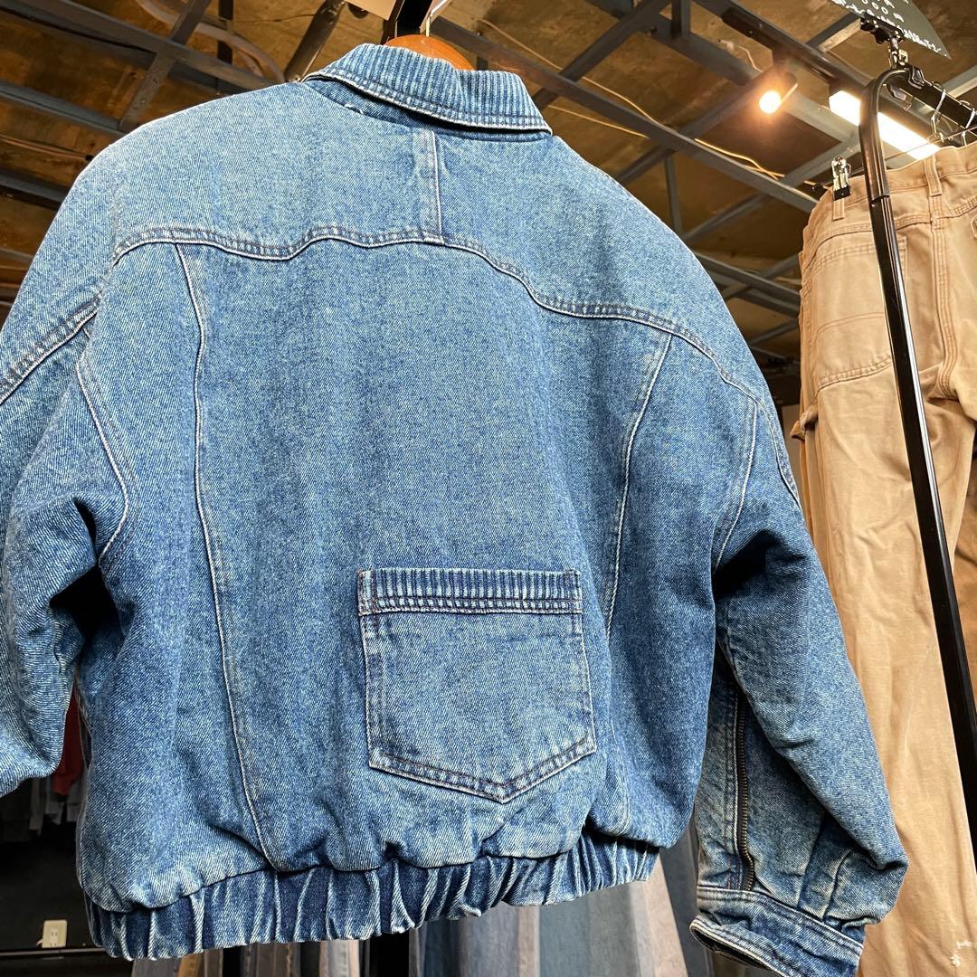 90s デニムブルゾン 短丈 ショート丈 デニムジャケット 古着