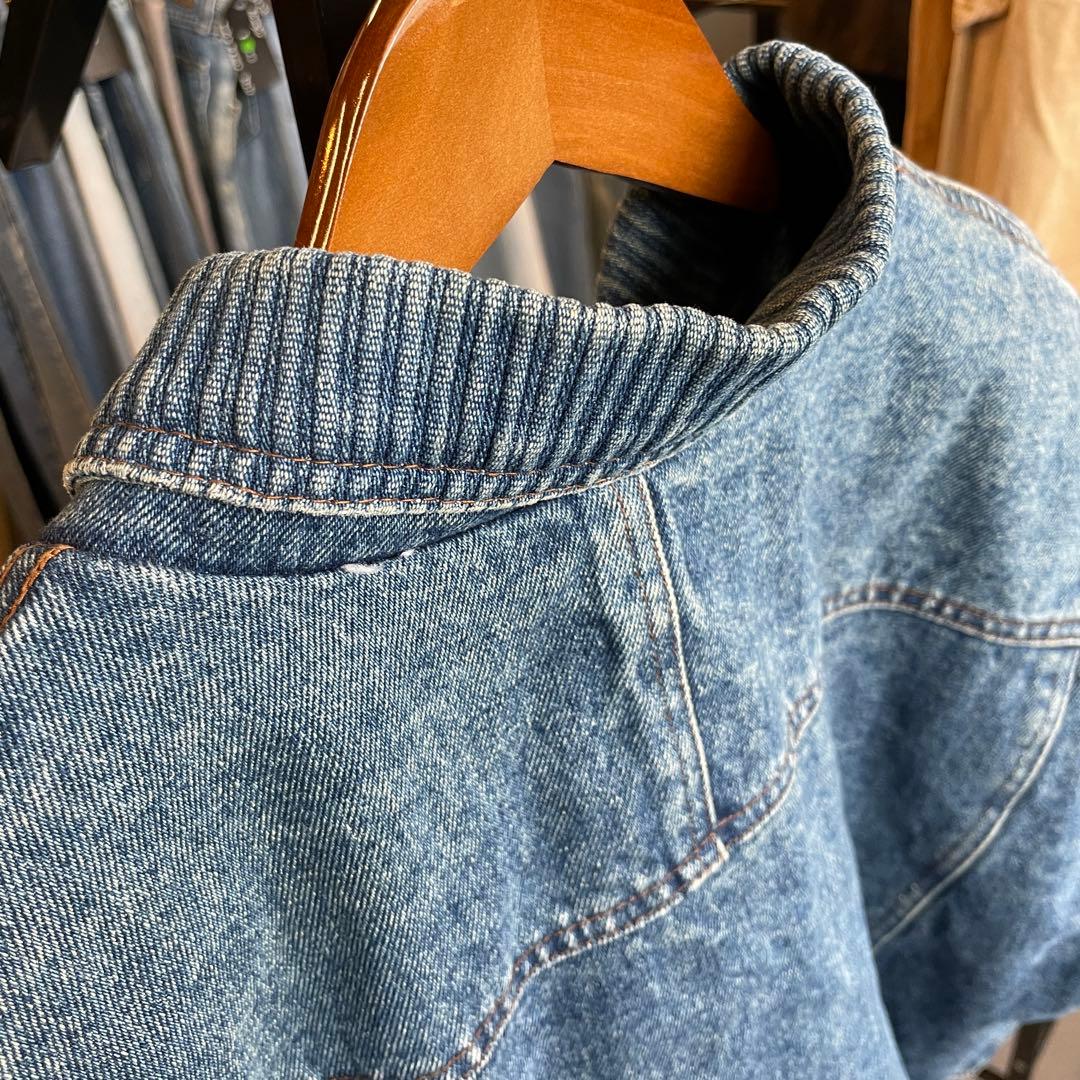 90s デニムブルゾン 短丈 ショート丈 デニムジャケット 古着