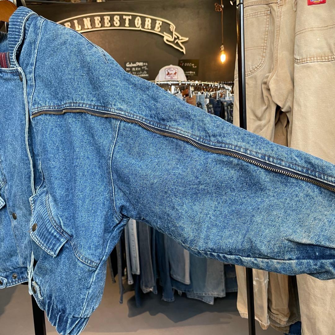 90s デニムブルゾン 短丈 ショート丈 デニムジャケット 古着