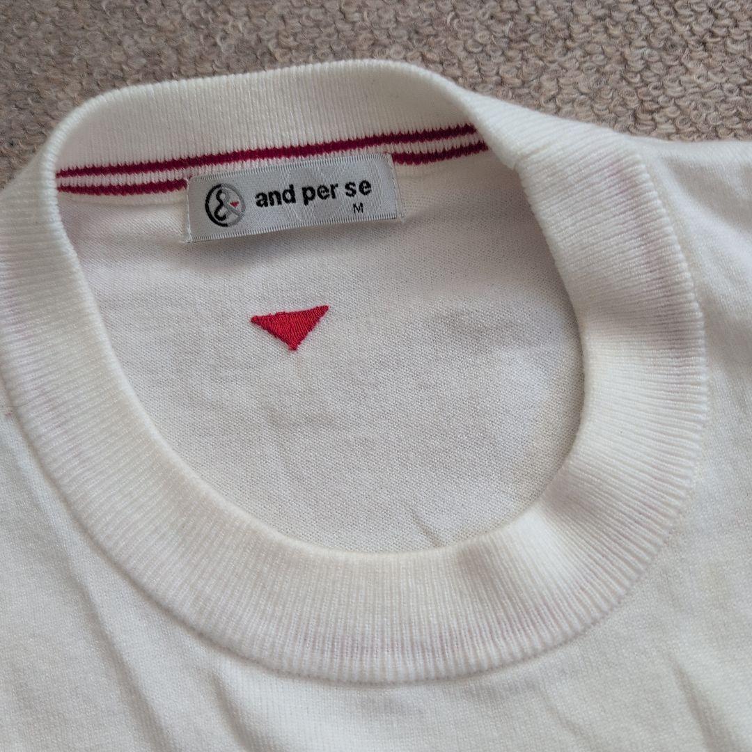 and per se ホワイト セーター M 着丈68センチ 身幅53センチ