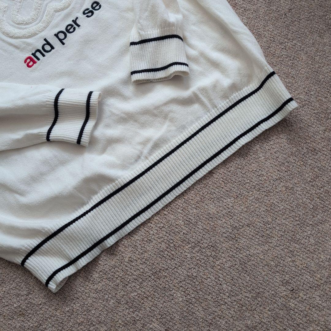 and per se ホワイト セーター M 着丈68センチ 身幅53センチ