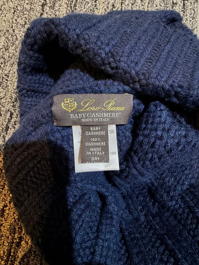 Loro Piana ロロピアーナ ニット帽 BABYCASHMERE ネイビー
