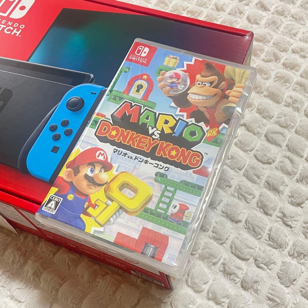 【ソフト付属】新品 Nintendo Switch ネオンブルー/レッド