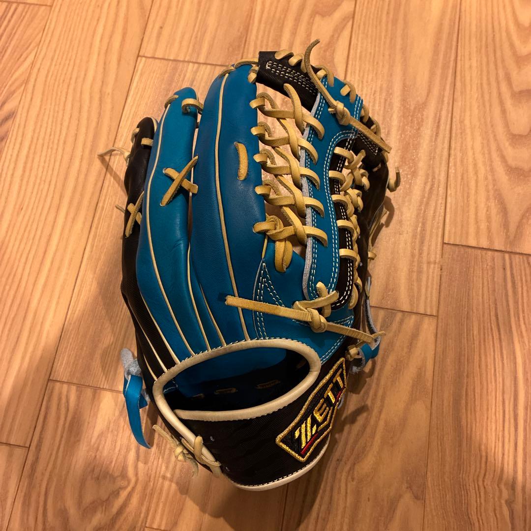 ZETT 軟式野球グローブ 青/黒