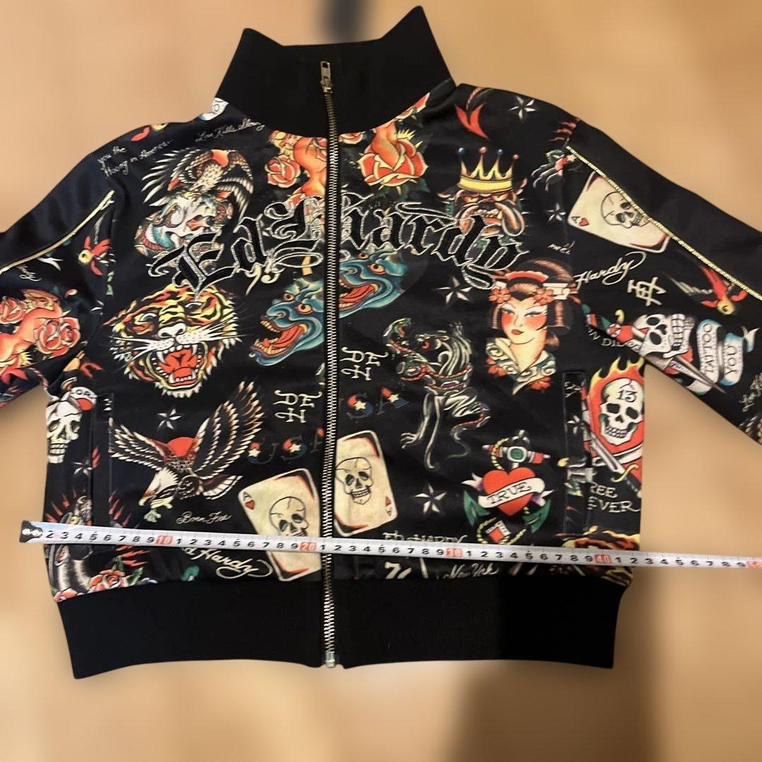 Ed Hardy タトゥー柄 ジップアップパーカー M