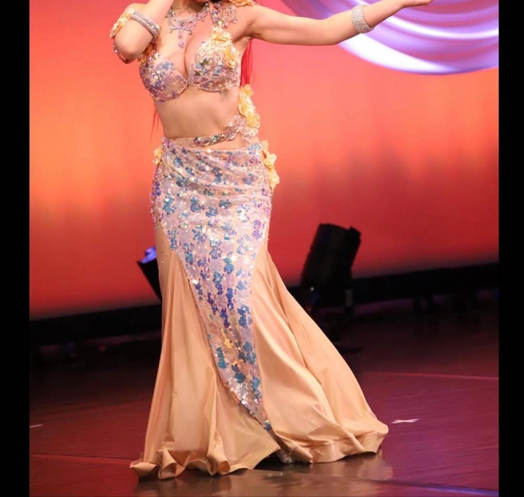 【着用イメージ有】ベリーダンス セットアップ スパンコール付き