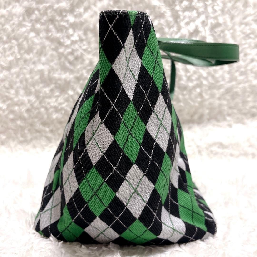 【新品】パーリーゲイツ カートバッグ トートバッグ アーガイル柄 グリーン