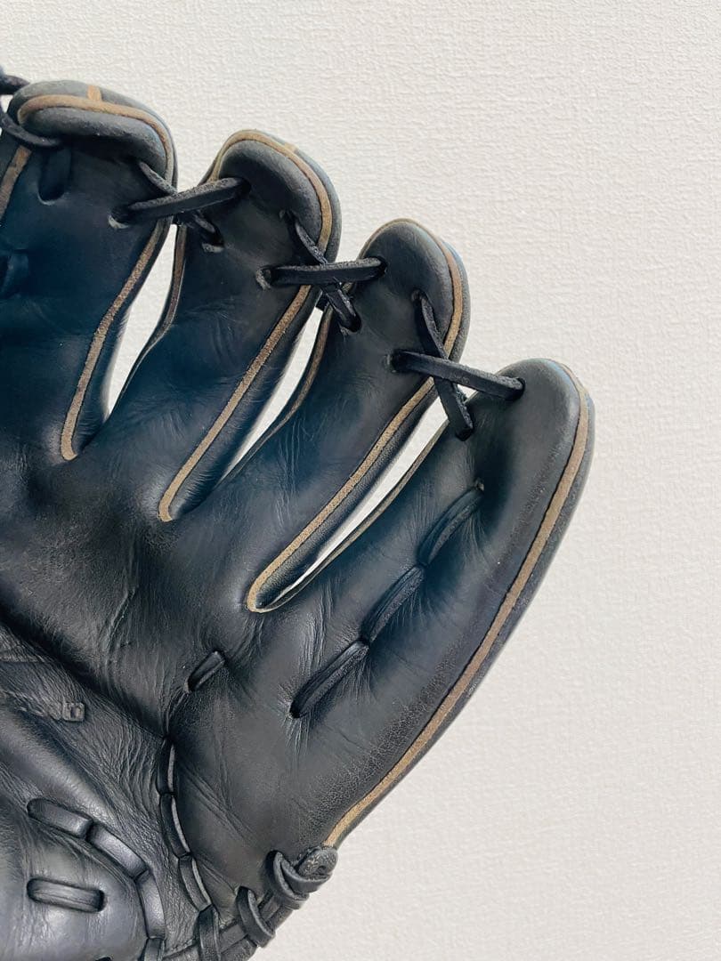 Mizuno ミズノ　黒 レザー グローブ 投手用　即戦力 軟式用